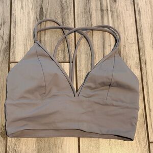 Lululemon Athletica gray Strappy Sports Bra
